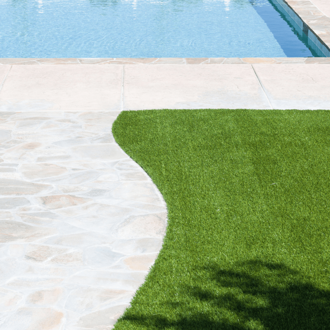 terrasse en faux gazon